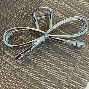 Silver Now Hair Claw Clip